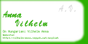 anna vilhelm business card